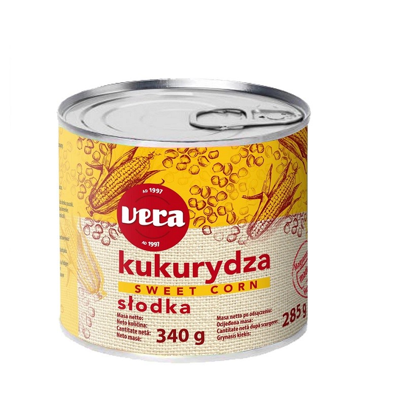 KUKURYDZA SŁODKA PUSZKA 12*340/285G VERA