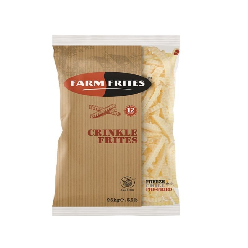 FARM FRYTKA FAST CRINKLE 12MM 5*2500G FAST FRY EP