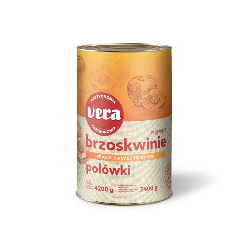 Brzoskwinie połówki w lekkim syropie 4200g